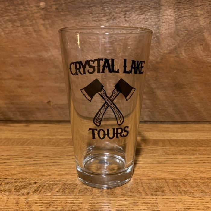 Crystal Lake Tours Axe Pint Glass