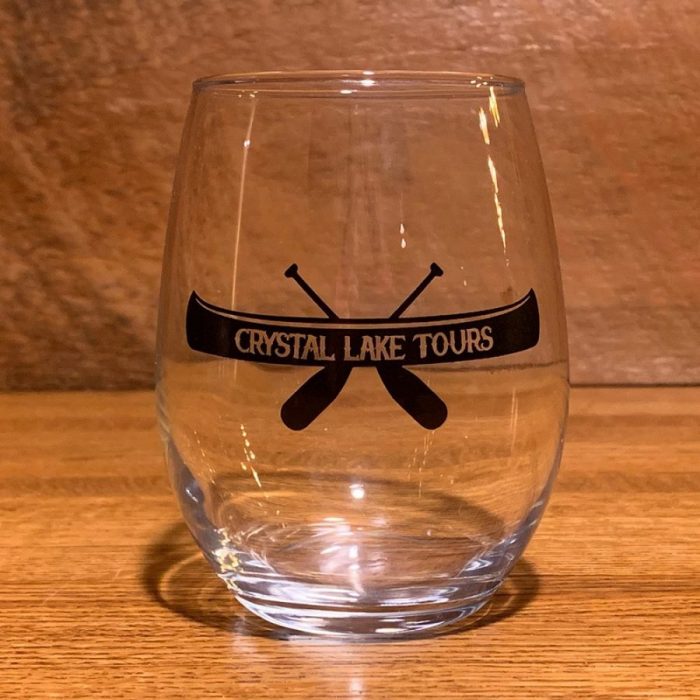 Crystal Lake Tours Wine Glass