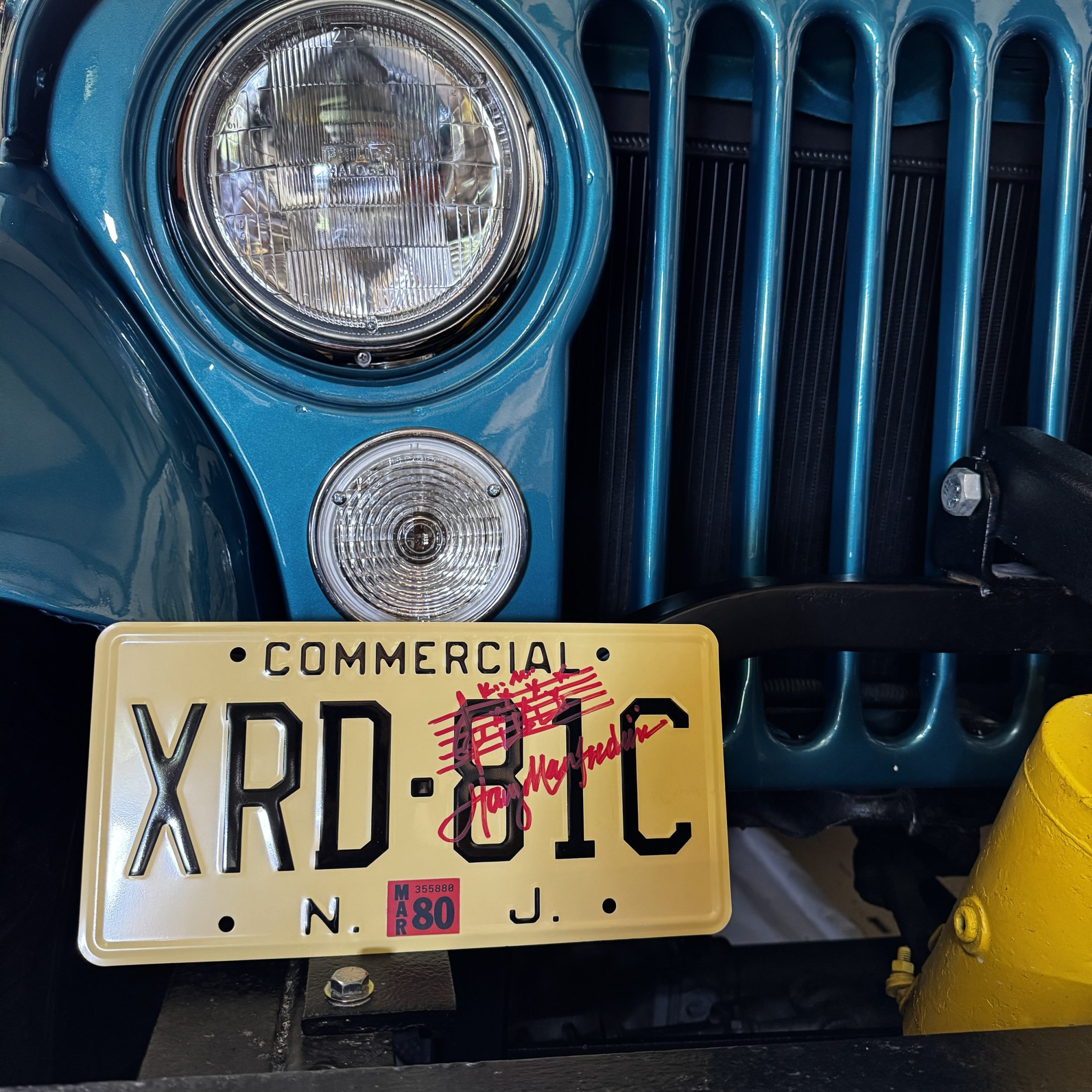 SIGNED XRD-81C Souvenir License Plate - Crystal Lake Tours