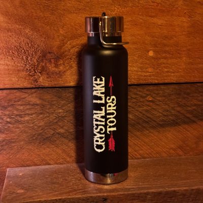 Black Crystal Lake Tours 25oz Insulated Straw Cap Bottle