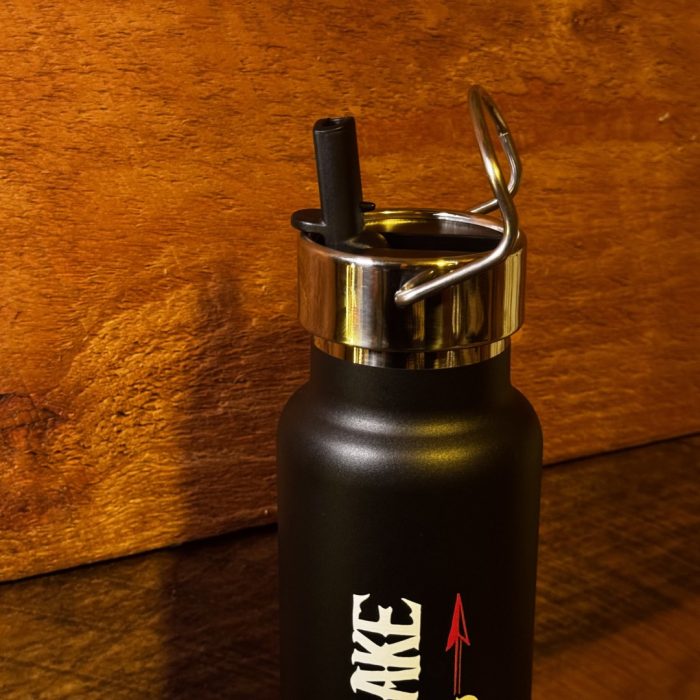 Black Crystal Lake Tours 25oz Insulated Straw Cap Bottle - Image 2