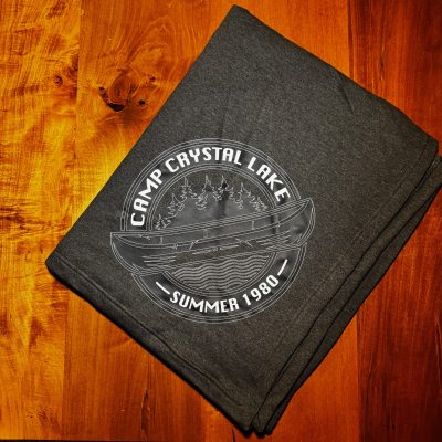 Camp Crystal Lake Summer 1980 Oversized Sweatshirt Blanket in Heathered Charcoal