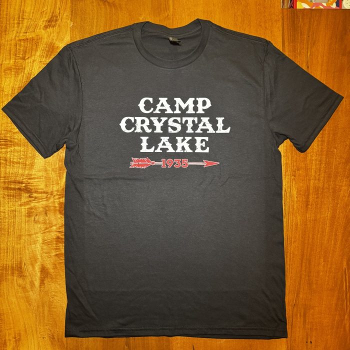 Camp Crystal Lake 1935 Glow in the Dark Black T-Shirt - Image 2