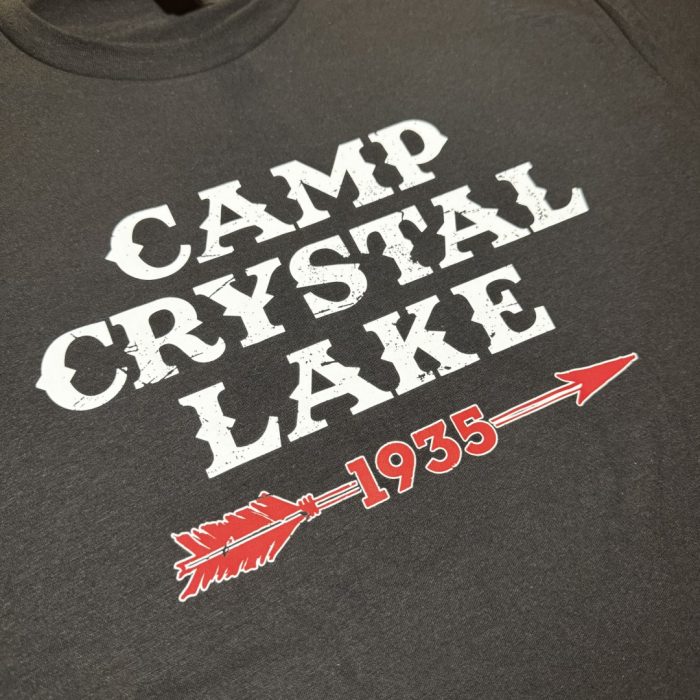Camp Crystal Lake 1935 Glow in the Dark Black T-Shirt - Image 4