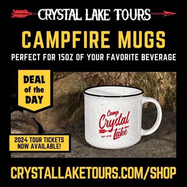 Camp Crystal Lake Campfire Mug - White